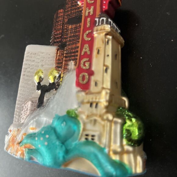EUC Kurt S. Adler Noble Gems City Scapes CHICAGO Glass Christmas Ornament 2014 - Picture 3 of 10